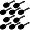 Framendino 10 Pack Plastic Coffee Measuring Spoons, Short Handle Scoops for Tea, Sugar, Cereal, Black