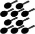Framendino 10 Pack Plastic Coffee Measuring Spoons, Short Handle Scoops for Tea, Sugar, Cereal, Black