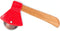 bulk buys Kitchen Essentials Axe Pizza Cutter, 8.25", Brown/Red/Silver