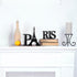 Blulu Wooden Eiffel Tower Table Decor, Paris Sign Letters for Bedroom, Living Room, Office, Bathroom (Black)