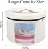 Hat Box-Hat Boxes for Women Storage Travel Felt Hat Box Large Round Hat Carrier Case Organizer Wide-Brim Cowboy Men Cowboys Caps Clothes Closet Storage Foldable Hat Box with Lids(1-White) by Memfish