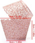 YOZATIA Vine Cupcake Wrappers, 60PCS Lace Liners for Regular Sized Cupcake (Pink)