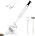 Double Whisk Milk Frother, Handheld USB-C Rechargeable Electric Drink Mixer for Lattes and Matcha