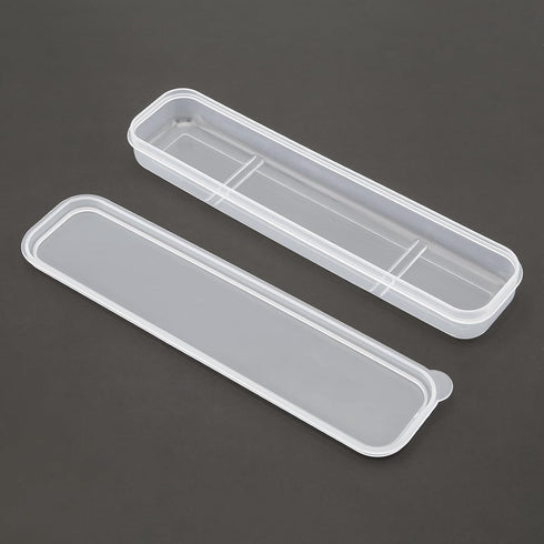 OriGlam Portable Flatware Box, Simple Travel Tableware Storage Case for Cutlery Kit (White)
