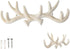 Comfify Vintage Cast Iron Deer Antlers Wall Mounted Hooks | Antique White Metal Clothes Hanger Rack