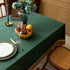 F-CHU 36 36 Inch Small Square Tablecloth x Velvet Table Cloth Solid Green Small Round Table Cover for Nightstand End