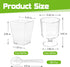 200 Pack 5 oz Plastic Dessert Cups with Spoons, Disposable Parfait Shooter Pudding Jello Cups Goblets for Party, Clear