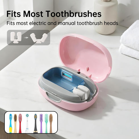 oothbrush Holder & Cleaner Case with UV-C Light, USB Rechargeable Toothbrush Cover