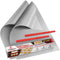 Oven Liners for Bottom of Oven Silver (2-Pack) with Oven Rack Shields (2-Pack), Large Oven Mat, Reusable & Heat