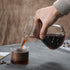 Pour Over Coffee Maker with Double Layer Stainless Steel Filter, 13.5oz/400ml Borosilicate Glass Carafe, Wooden Collar