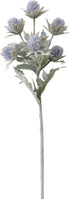 3 Pack Artificial Thistle Flowers, Faux Eryngiums Floral Tree Picks for Garden Wedding Prom Party Bouquet