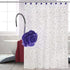 12 PCS Decorative Anti Rust Shower Curtain Hooks, Rose Design Shower Curtain Rings (Purple)