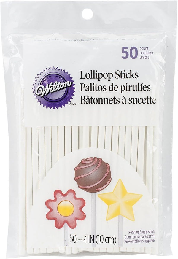 Lollipop Sticks, 4", 50/Pkg