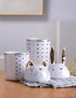 HAUCOZE Cat Cookie Jar Decorative Candy Jar with Lid, Modern Ceramic 8.1inch