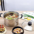 Soup Pan Stainless Steel Stockpot with Lid, Soup Stock Pot, Nonstick Cooking Pot with Handle, Pasta Pot, Saucepot Cookware (16X16CM) Milk Pan by DOITOOL