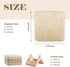 Set 6 3.9" inches Koville of Natural Marble Coasters for Coffee Table with Holder, Beige Yellow Marble Coaster Square
