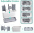 Boperzi Toothbrush and Toothpaste Holder, Adjustable Dividers for Bathroom Countertop, Rustic Decor Set for Family