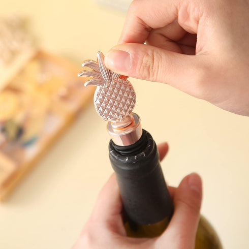 VIDACONTIGO 15 15) PCS Pineapple Wine Bottle Stoppers for Wine Bottles, Beach Party Favors, Baby Shower & Wedding