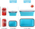 Collapsible Food Storage Containers with Airtight Lid & Air Vent, 40.5 oz, Kitchen Silicone Meal Prep Container Set