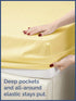 4 Set 1 1 2 Kids Queen Size Yellow Bed Sheets - Piece Kids Yellow Microfiber Sheet - Flat, Fitted & Pillowcases