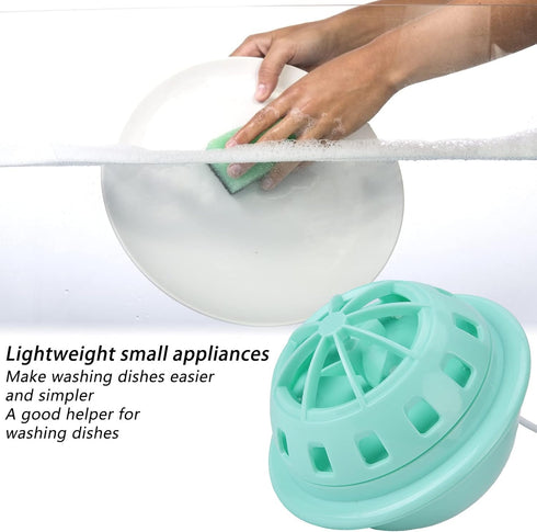 Mini Portable Single Dish Automatic Dishwasher, USB-Powered with Suction Cup for Kitchen, Green
