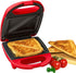 Nostalgia Mini Sandwich Maker Toaster Compact for Portion Control, Seals and Toasts Sandwich Panini Maker (RED)