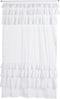 Madison Park White Cotton Ruffle Window Panel, Solid Anna Voile, 50X84, 1-Panel Pack, Farmhouse Decor