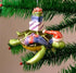 Cape Shore Sea Turtle Christmas Ornament, 6-Inches, Ceramic, Multicolor, Santa Hat & Scarf
