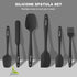 NileHome Silicone Spatula Set, 6 Pieces Food Grade Kitchen Utensils with Silicone Brush, Heat Resistant BPA-free Rubber