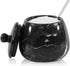 Black Marble Salt Cellar 4.5 Inch Salt and Pepper Container, Salt Jar,
