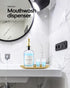 16oz Set Moryimi Mouthwash Dispenser, Glass Mouthwash Decanter for Bathroom, Mouth Wash Container Mouthwash Bottle