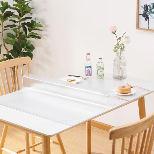 14 40 Inch, 1.5mm Frosted Table Cover Protector x Thick Plastic Desk Protector Mat, Rectangular Waterproof PVC