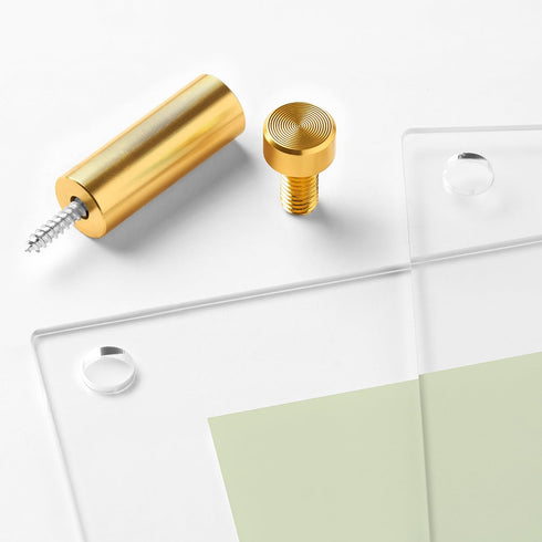 Wexel Art 1.5" Gold Stainless Steel Mounting Hardware for Acrylic Floating Frames, Pack of 4