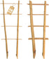 Bamboo Trellis 10 Pack, 16 Inches S2 Natural Bamboo Plant Ladder Stakes,