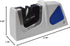AccuSharp Compact Pull-Through Knife Sharpener, 2-Stage for Kitchen and Hunting Knives, White/Blue