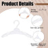 50 18 Inch Soulchen Pcs Doll Clothes Hangers for Dolls, White Plastic Clothes Hangers with Non-Slip Clips, Space-Saving