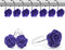 12 PCS Decorative Anti Rust Shower Curtain Hooks, Rose Design Shower Curtain Rings (Purple)