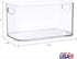 STORi Bliss 10" x 6" Open Compartment Clear Plastic Organizer, Rectangular Makeup & Vanity Container, Set of 2