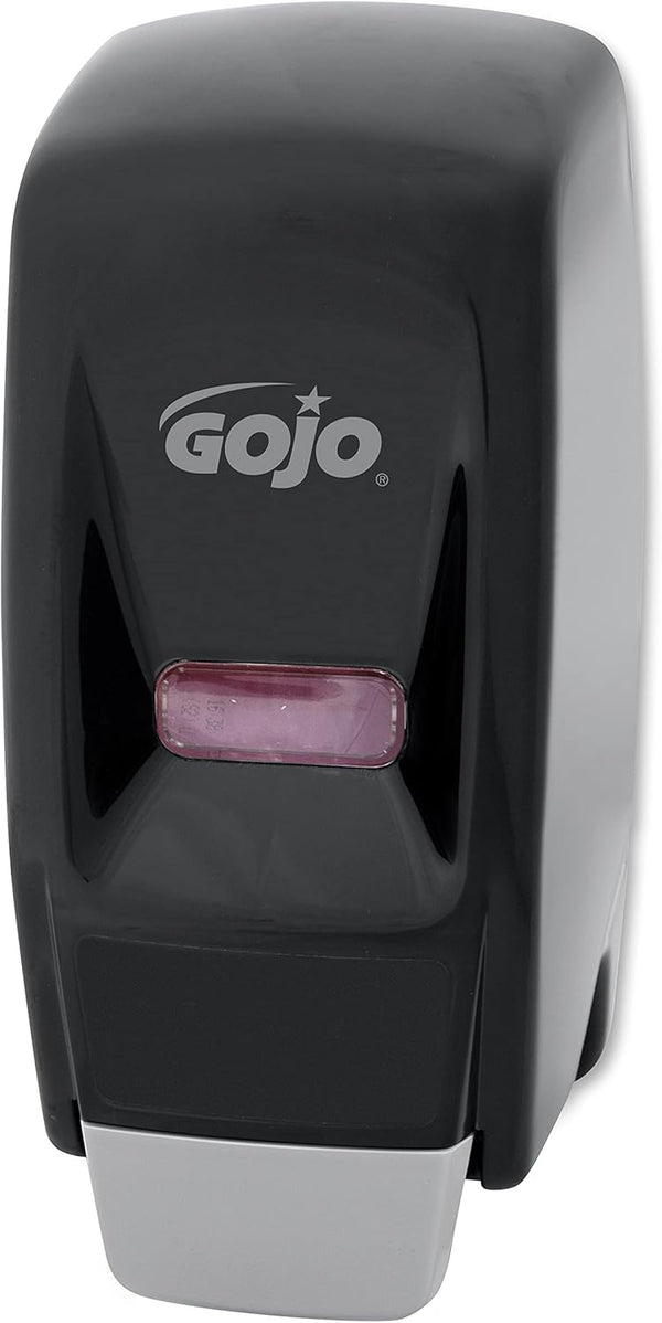 GOJO 800 Series Bag-in-Box Push-Style Lotion Soap Dispenser, Black, for 800 mL Lotion