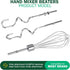 Hand Mixer Beaters for KitchenAid - Dough Hooks & Whisk Attachment, KHMPW Stainless Steel Egg Beater/Whisk, 3PCS