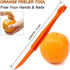 Orange Peeler Tools, Plastic Citrus Remover for Easy Open Lemon Peel Cutter, Kitchen Gadgets (Orange 2 Pack)