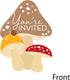 Set 12 Big Dot of Happiness Wild Mushrooms - Shaped Fill-In Invitations - Red Toadstool Party Invitation Cards