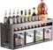 ANQIA Kitchen Spice Rack Wall Mount Hanging Seasoning Box Over Stove Hanging Shelf