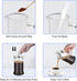 Mini French Press Coffee Maker, 12 oz / 350 ml, 304 Stainless Steel Grilles, Borosilicate Glass, 2 Filter Screens,