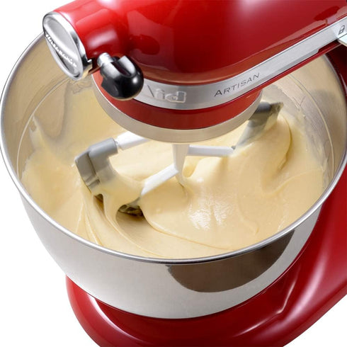Flex Edge Beater for KitchenAid 4.5/5 QT Tilt Head Stand Mixer - Double Silicone Edge Mixer Paddle, White