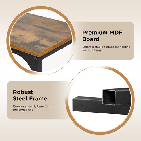 PayLessHere C-Shaped End Table Couch Table That Slide Under Small Side Tables for Sofa and Bed Large Desktop TV Tray