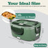 80W 1.5L 304 12V/24V/110V Buddew Electric Heated Lunch Box, Fast Heating, Food-Grade Stainless Steel, Portable Food