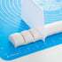 LIMNUO Silicone Baking Mat - Extra Thick Large Non Stick Pastry Mat Sheet for Dough, Blue, M-16''(W)*20''(L)