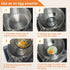 COTEY Large 3.5" Nonstick Egg Rings, Set of 4, Round Crumpet Ring Mold for Cooking