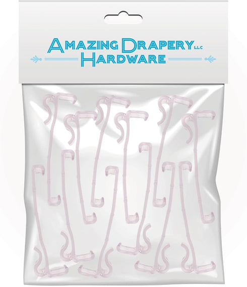 Amazing Drapery Hardware 3.25 Inch Clear Valance Clips, 12-Pack for Top Blind Brands & Window Shades